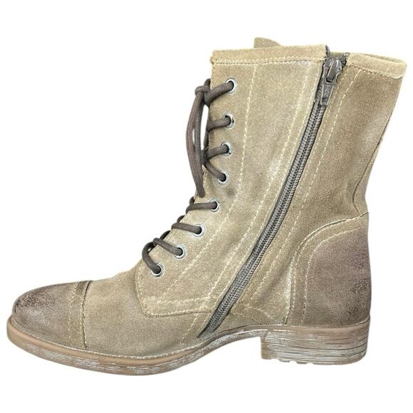 Roan X Bed Stu Women’s Affair Tan Suede Combat Boot Size US 8.5 - Picture 2 of 10